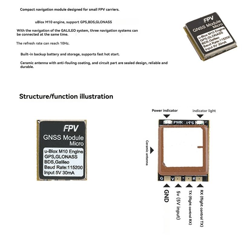 B16C-For RUSHFPV GNSS Micro M1 - огляд і ціна Drone Gps Module