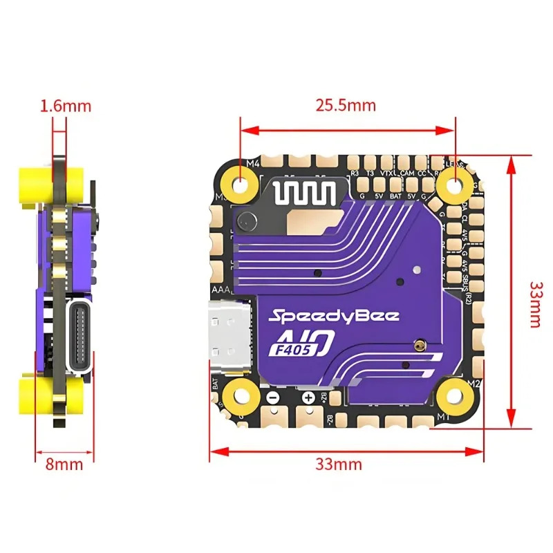 SpeedyBee F405 AIO Flight Cont - огляд і ціна Drone Flight Controller